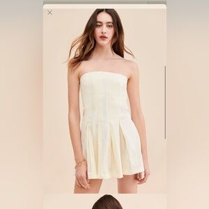 NWT free people Cream Strapless Dress